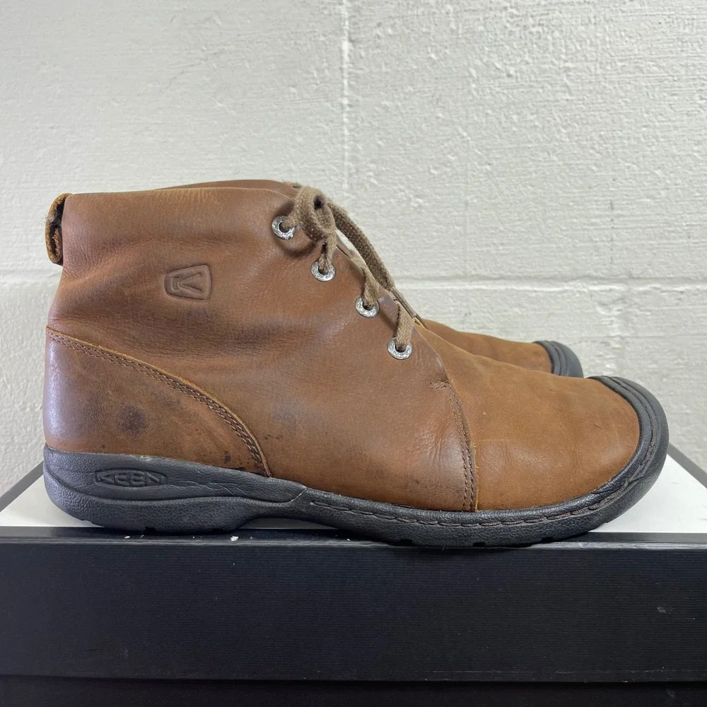 Keen Bidwell 13016-TOBC Brown Leather‎ Ankle Boots Lace up Men's Size 11 US